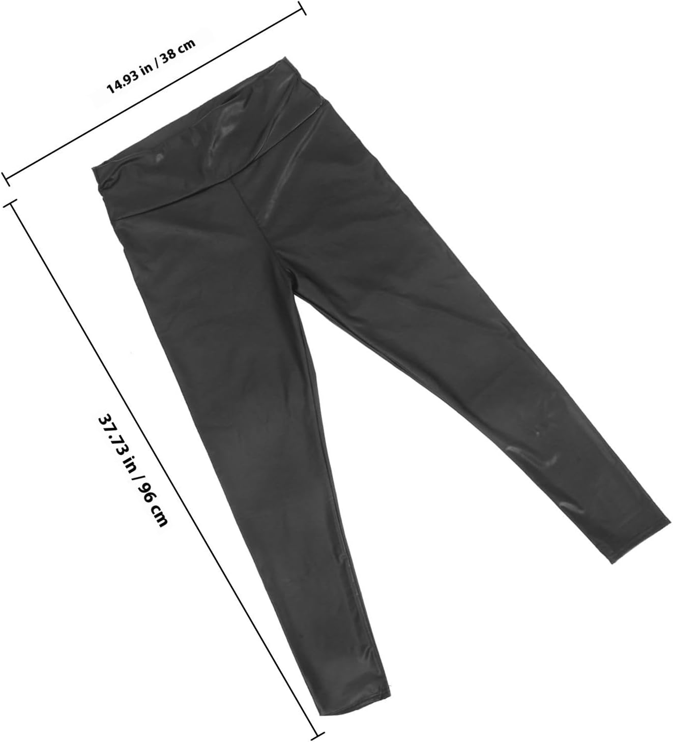 Halloween Women Costume Pants High Waist PU Leggings Black