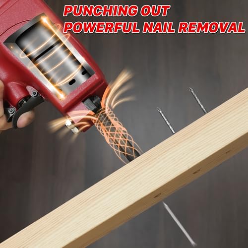 KEENTECH Pneumatic Nail Remover, Professional Heavy Duty Air Punch Nailer, Denailer Air Gun with Dual Safety Trigger for Straight and Bent Nail, 9-16 Gauge nail removal gun for Wood Workpieces, Pallet - Image 5