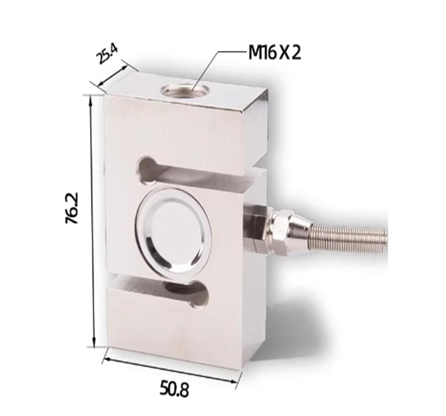 S Type Load Cell 0-10t Pressure Sensor for Test Tension and Compression Force Weight(0-2T)