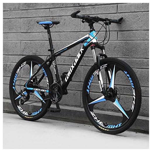 zxcvb 24 tum mountainbike, 21/24 hastighet hög kolstål cykel vuxna män och kvinnor resor MTB cykel med dubbel skivbroms utomhus sport cykling
