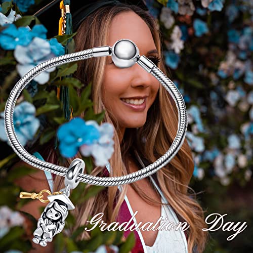 Miwangling Graduation Girl With Bachelor's Hat Charm Bead For Pandora Bracelet #TOP4