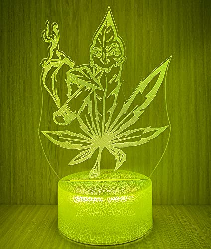 Lámpara LED de mesa ilusión óptica 3D hoja 420 miniatura 6