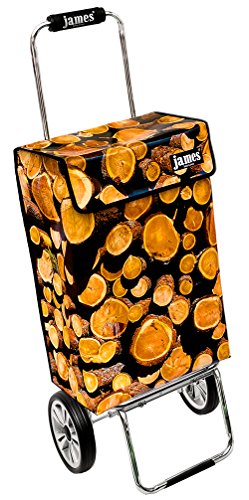James® Einkaufstrolley modern Design Botticelli, Einkaufswagen bunt, Hackenporsche, Shopping-Lifestyle, Planenmaterial, bis 50kg Tragkraft, Grosse Räder, Made in Vienna