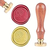 WAS SIE ERHALTEN: 1PC x Wax Seal Stamp Messingkopf in Wollgarnmuster + 1PC x Holzgriff (Wachsperlen sind nicht enthalten). Messingkopfgröße: ca.. 2.5 cm im Durchmesser. Holzgriff Größe: Höhe ca.. 7.5 cm, ganze Länge ca.. 9 cm
