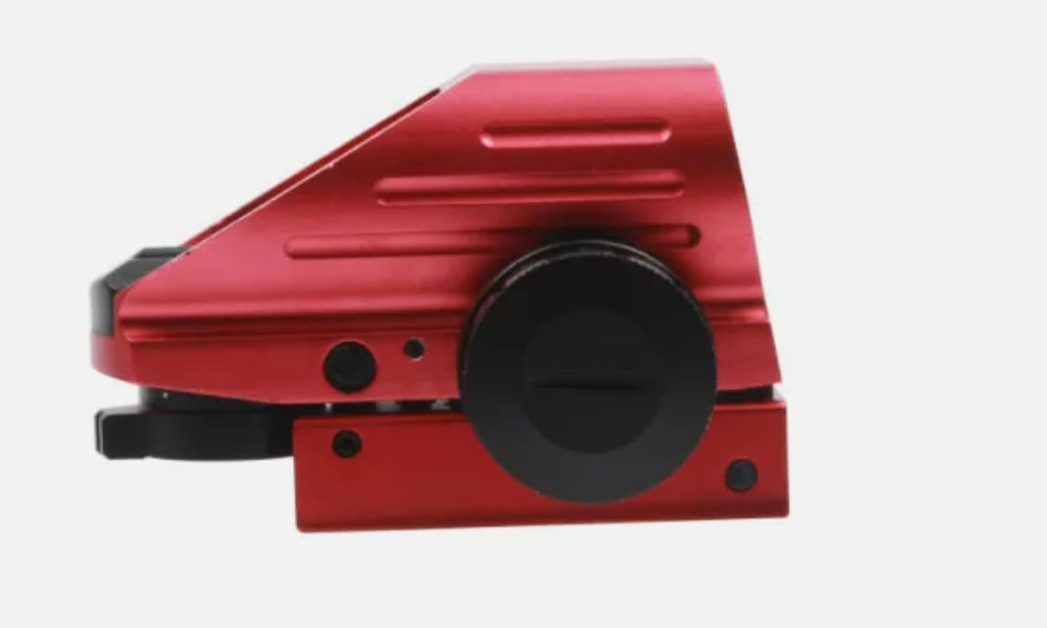 Premium Quality, Red and Green Reflex Micro Rifle Scope Dot Sight with 4 Different Reticles, Red Anodized Finish for Picatinny Rail Mount (New Version)