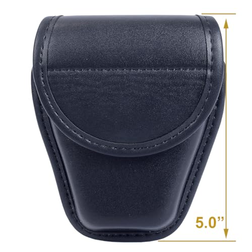 TAFTACFR Molded Single Handcuff Pouch Handcuff Case for Duty Belt Handcuff Holder, Law Enforcement Duty Handcuff Case with Removable Top Cover and Hidden Snap - Thumbnail 3
