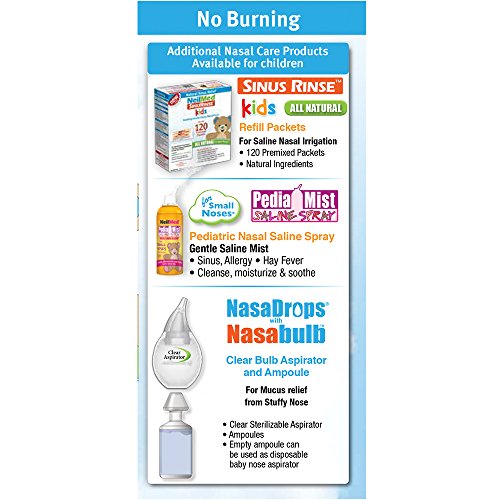 Neilmed's Sinus Rinse, Pediatric, Complete Saline Nasal Rinse Kit 60 Premixed Packets #TOP1