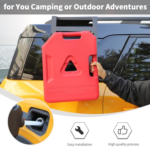 Linskip Side Ladder & Transfer Tank Set Compatible with 2021-2025 Ford Bronco Sport, Flat Liquid Storage Tank with Lockable Mount, Exterior Accessories(Red) by Linskip - Image 4