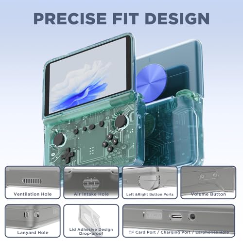Image of for Retroid Pocket Flip 2 Retro Game Console Protective Case,Clear TPU Cover Compatible with Retroid Pocket Flip 2,Shockproof Drop-Proof Game Console Case Cover (Clear Blue)