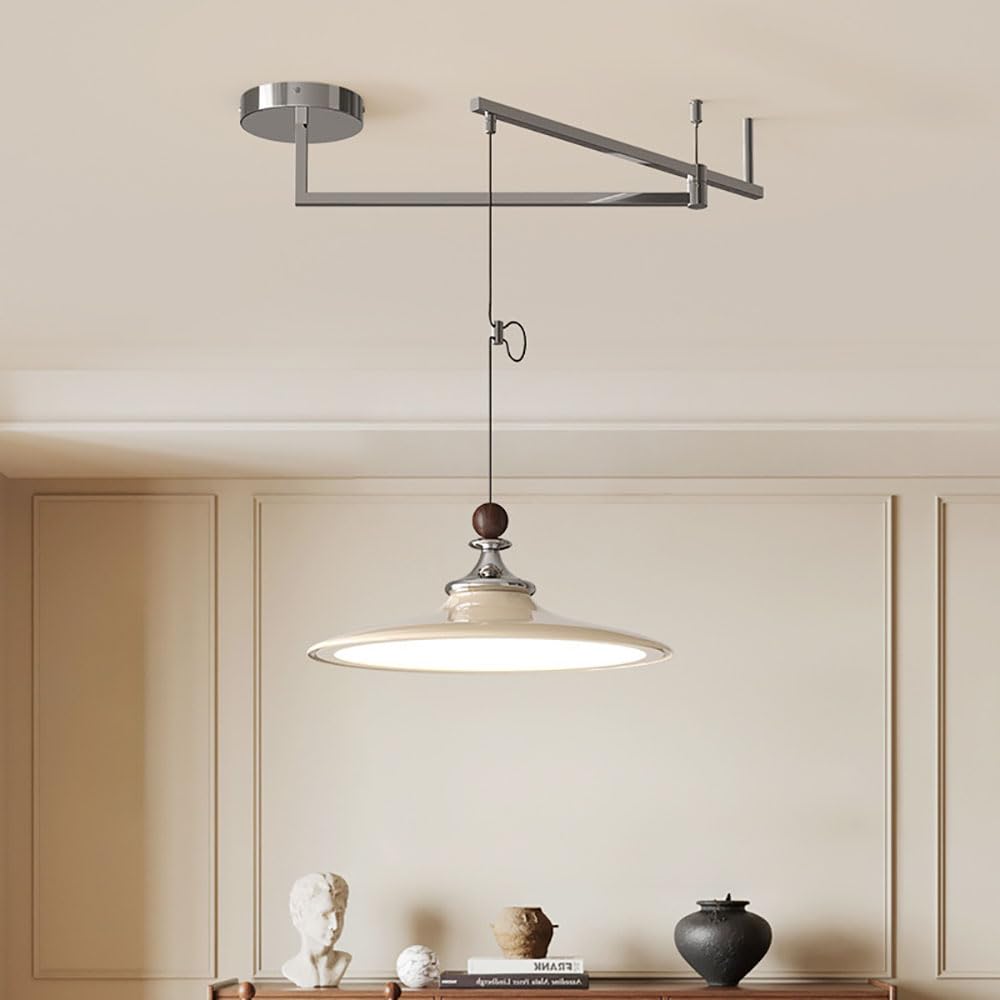 11,8-calowa Lampa Wisząca Na Wyspę Kuchenną, Nowoczesna Lampa Wisząca LED, Regulowana Lampa Z Wysięgnikiem Obrotowym, Lampa Wyspowa LED W Stylu Mid-century Z 3 Temperaturami Barwowymi