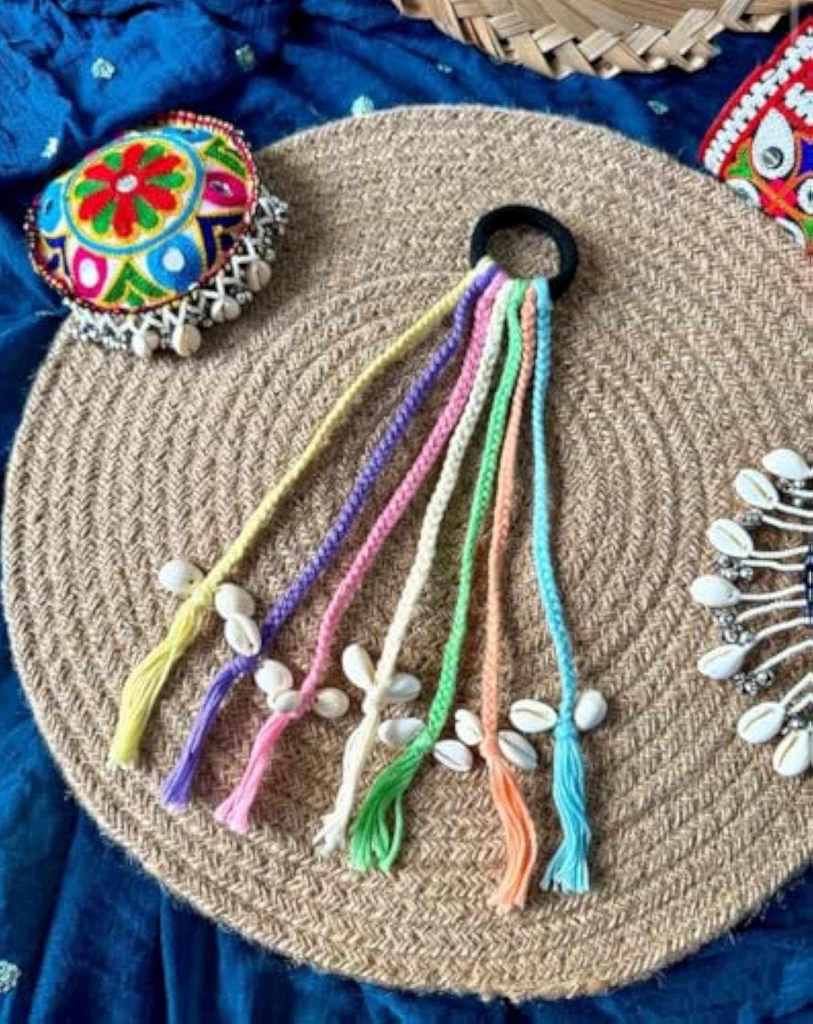 Boho Hair String for Girl, Vibrant Handmade Design