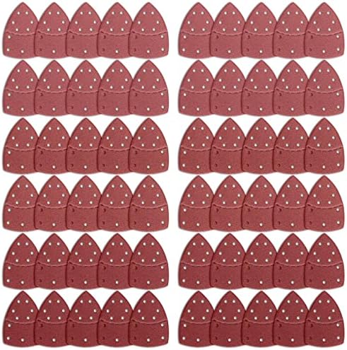 60PCS Black and Decker Mouse Sander Pads,Mouse Detail Sander Paper Hook and Loop Mouse Sander Sheets Sander Paper for Bosch Multi-Sander,11 Holes Sanding Sheets Assorted 40/60/80/120/180/240 Grits