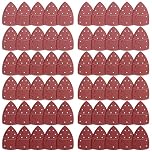 60PCS Mouse Sanding Pads, 11 Hole Hook and Loop Detail Sander Sheets Assorted 40/60/80/120/180/240 Grit Sander Paper,Mouse Sander Pads Compatible with Bosch Multi Sander PSM 100A PSM 200 AES PSM 18