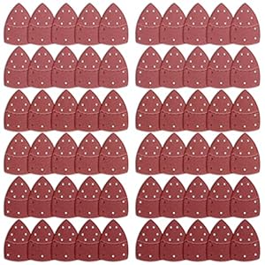 Bosch Multi-Sander 60PCS Mouse Sander Pads - Assorted 40/60/80/120/180/240 Grit Sanding Sheets
