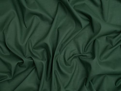 Minerva Bottle Green Core Range 100% Cotton Lawn Fabric For Dressmaking - 140Cm Wide - Per Metre
