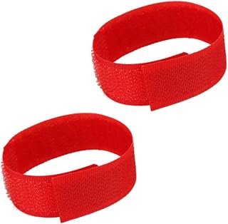 Mikikit 4pcs Noise Chicken Collar Durable Nylon Neck Band for Rooster Goose and Duck Prevent Disturbance and Crowing Red