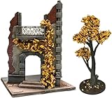 Greenstuff World GSWD-4634 Efeu-Vegetationsblätter, Sommereiche, groß, Gelb