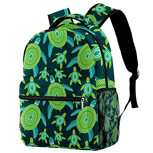 Sac à dos voyage campus tortue verte fini les fuites d'eau sac scolaire mixte