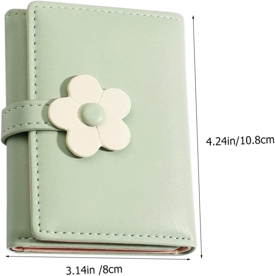 Holibanna Cute Trifold Girl Wallet PU Coin Bag for Compact Card Holder Purse Lightweight Green