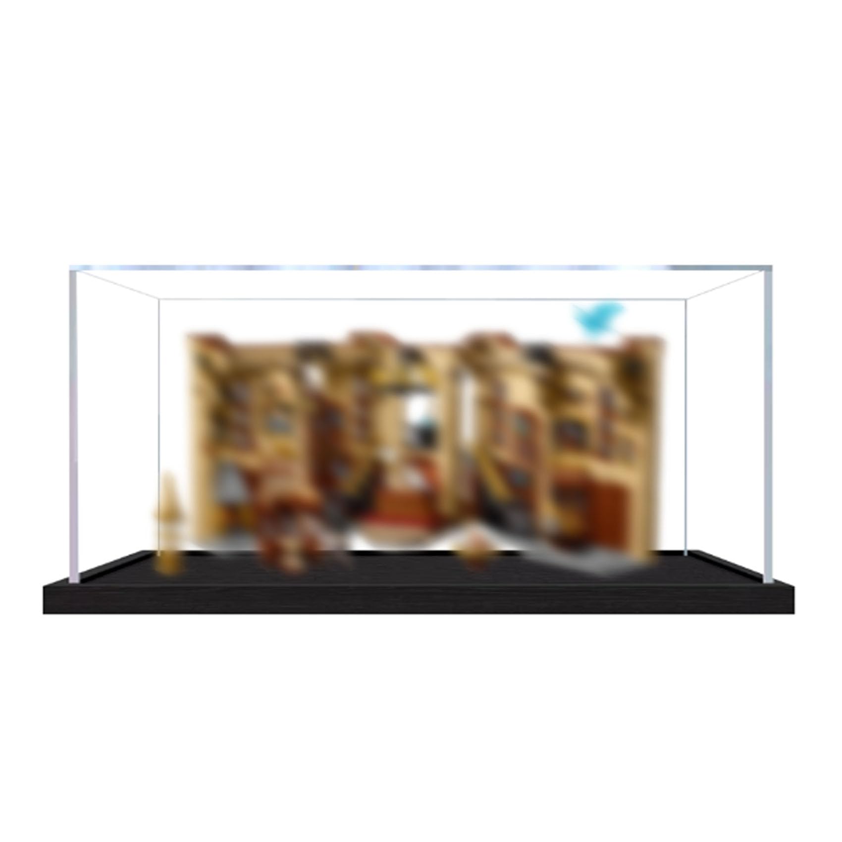 Acrylic Display Case for Le-go 76478 Bookshelf Model, Dustproof Display Box (display box only) (StyleA 3mm)