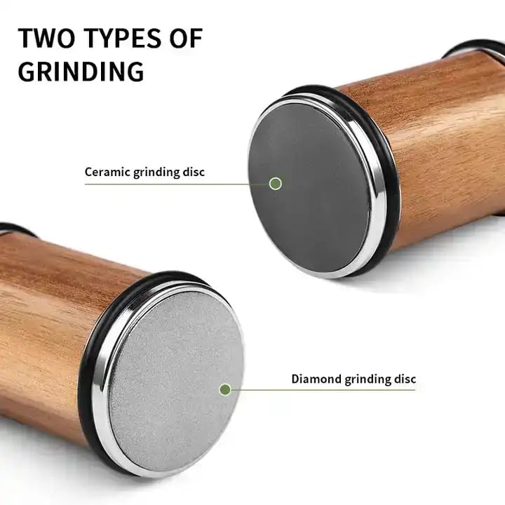 Efficiënt Huis - Rollende Messenslijper - Roller Magnetische Houder Bruin Voor Een Ultra Scherp Mes