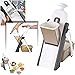 Mandolina Tagliaverdure Professionale 8 in 1 – Affetta Verdure Multifunzionale con Lame in Acciaio Inox, Regolabile per Taglio Sottile, Julienne, a Bastoncini – Contenitore,Spingi Alimenti e Accessori immagine