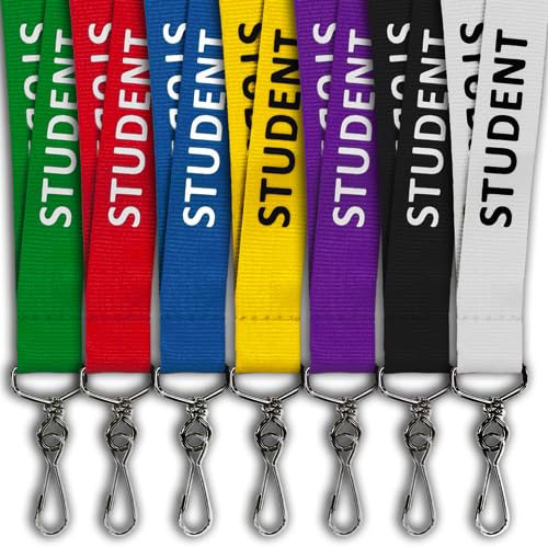 School Badges UK Student Lanyard with safety breakaway multiple colours 10 pack (Black) - Image 2