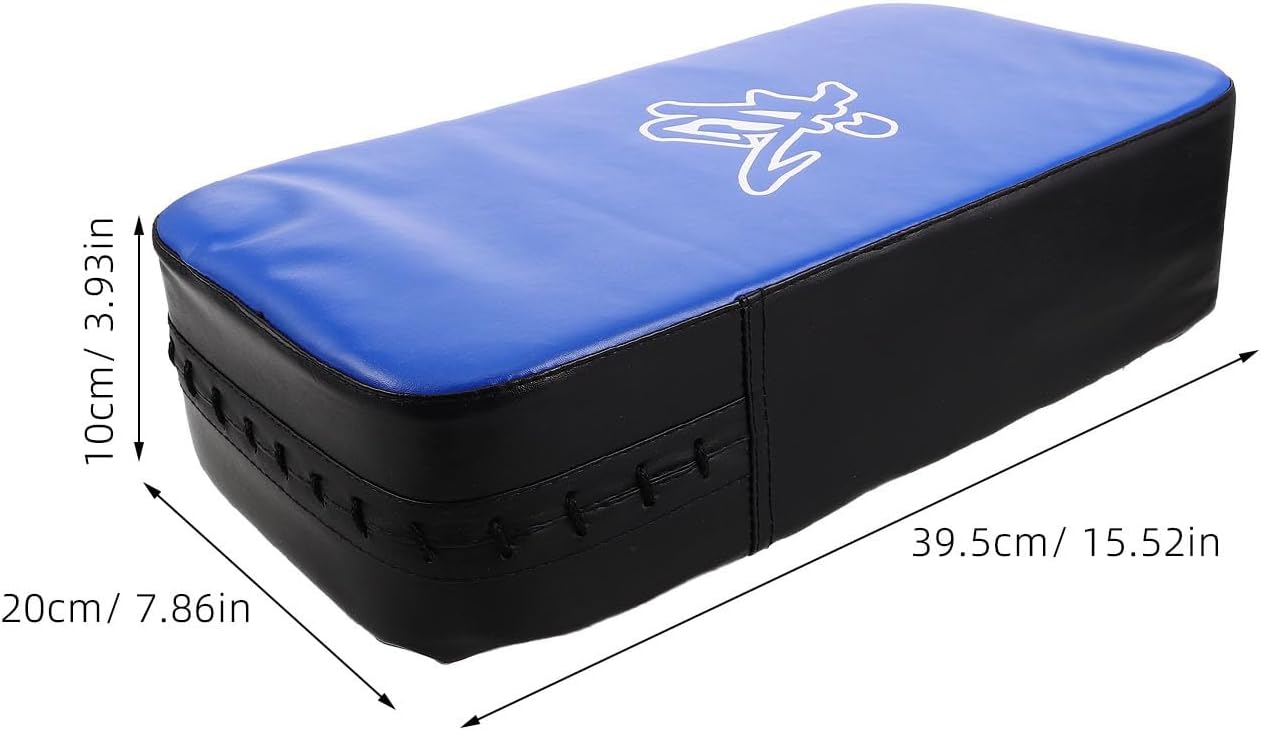 STOBAZA Taekwondo Kick Shield Pad Pu Curved Martial Arts Kicking Target for Muay Thai Karate MMA Training Blue