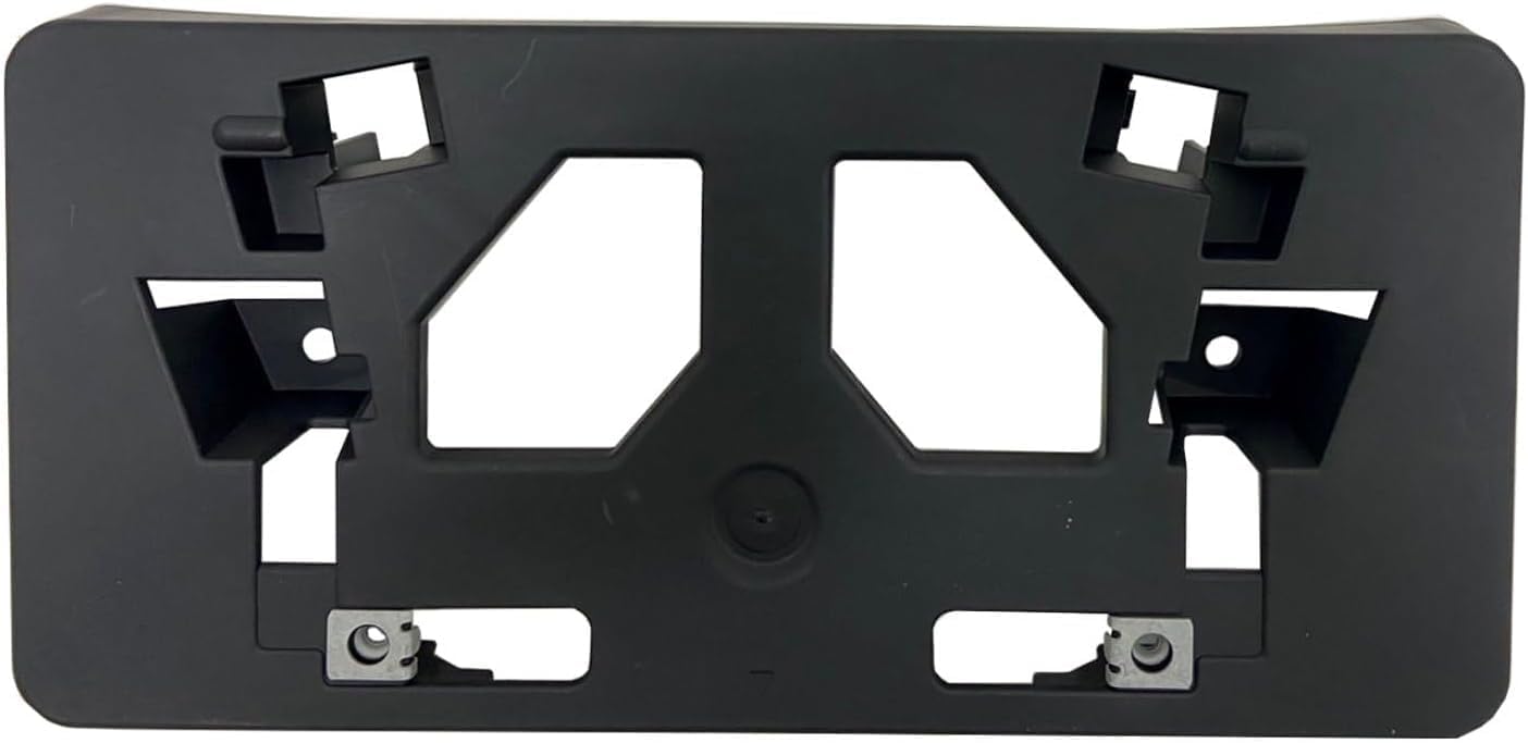 Front Bumper License Plate Frame Tag Mounting Bracket Holder Replacement for 2022-2025 Lexus ES300H ES250 ES350 W/O F-Sport North American Models Black Textured Made of Plastic LX1068150 5211406400