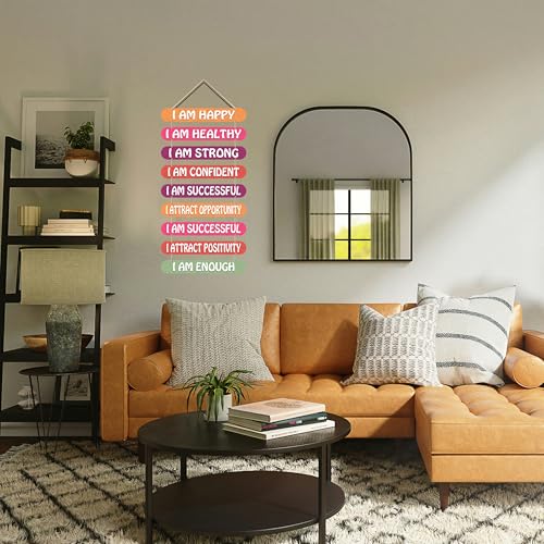 Image of I Am Healthy I Am Confident I Am Successful MDF Wall Hanging Decor