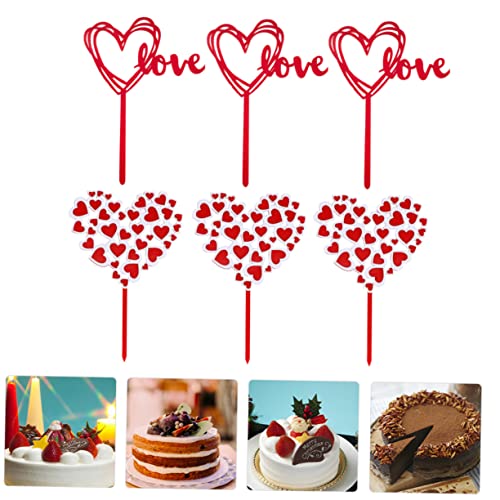 ABOOFAN 18 Pçs Inserções De Bolo De Dia Namorados Decoração De Presépio Enfeites De Natividade Casam