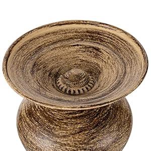 Sziqiqi Vintage Pillar Candle Holder Metal Candleholder Set of 3 Brown Shabby Chic Candle Stand Candlesticks Holders Decorative Table Centerpiece Fireplace Home Decor Gourd Shaped Design