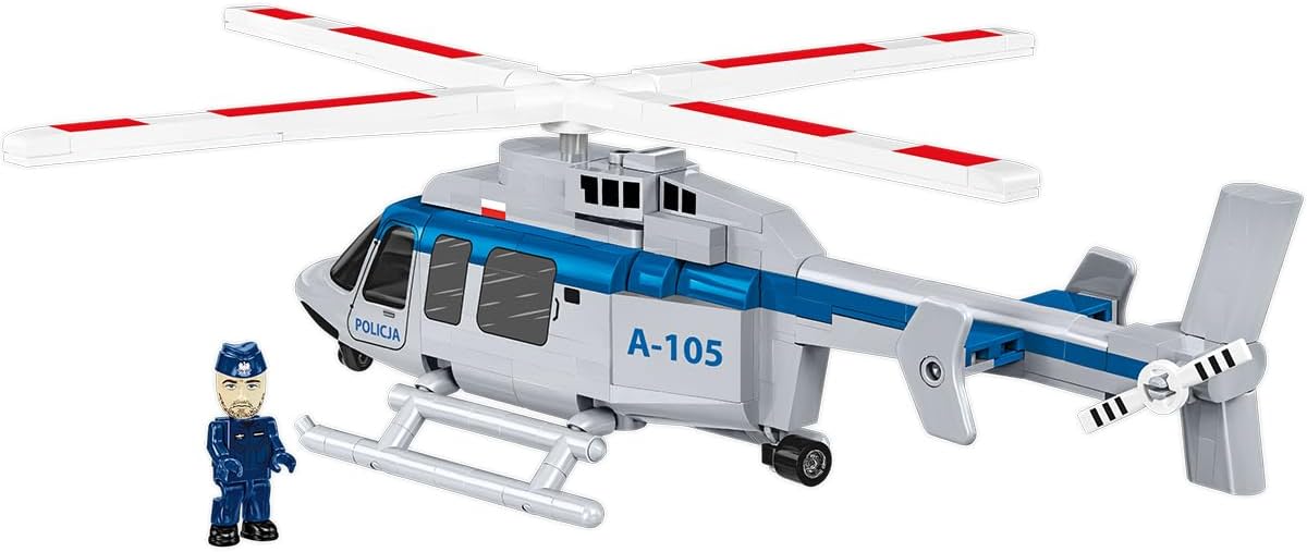 COBI Action Town Bell 407 - Police Helicopter Building Set, 217 Pieces