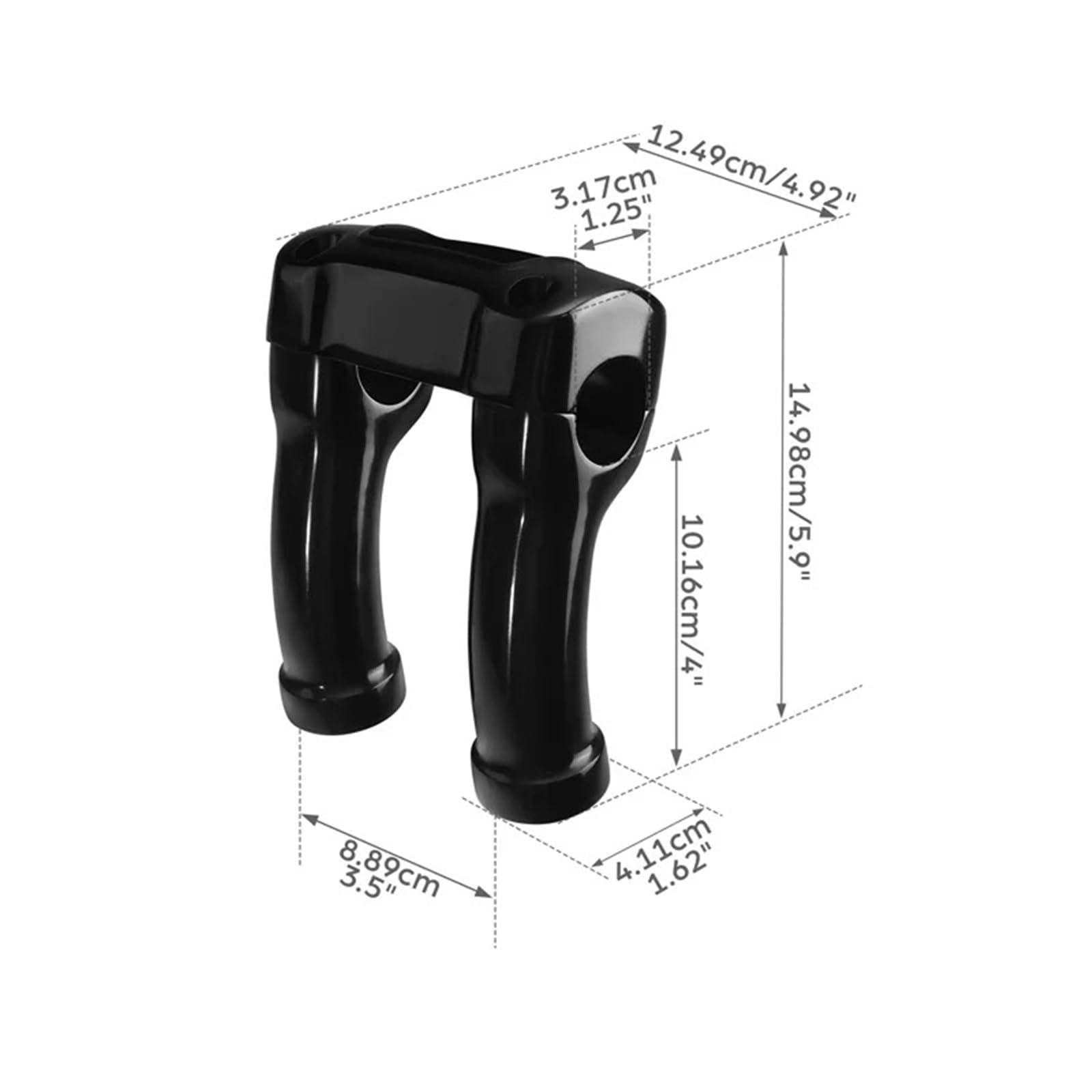 Pontets guidon moto Pince Montage Guidon Pour Softail Breakout Standard Street Bob FXBB FXDR FXBR Barre 1.25 Pouces 4 Pouces Haut