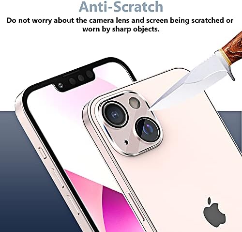 TOCOL 6 Pack Compatible with iPhone 13 6.1 Inches, 3 Pack Tempered Glass Screen Protector and 3 Pack Camera Lens Protector, [9H Hardness] [HD Clear] [Bubble Free] Alignment Frame Case Friendly