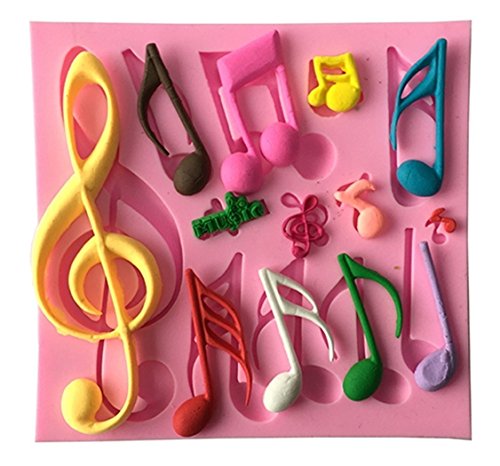 QTMY Music Notation Silicone Decorating Cake Candy Making Molds