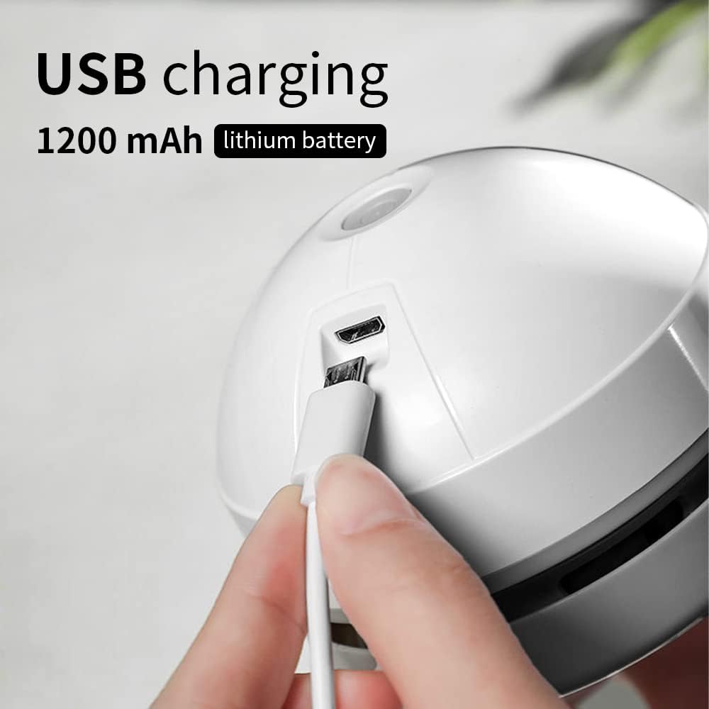 Desktop Vacuum Cleaner USB Charging with Vacuum Nozzle Cleaning Brush, Detachable Design & Portable Mini Table Dust Vaccum Cleaner, Best Cleaner for Cleaning Dust, Crumbs, Piano, Computer, Car Etc