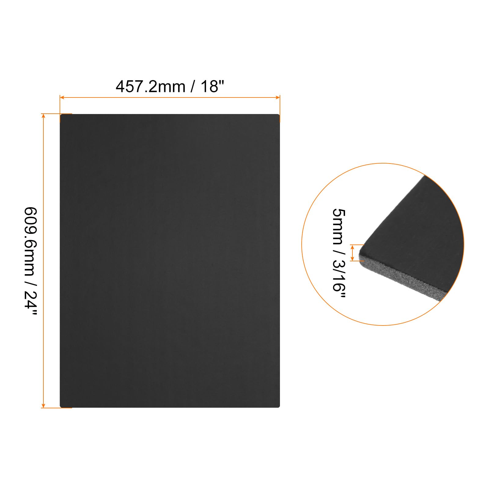 5 PCS Panel De Espuma Negra 457 X 610 Mm, Paneles De Espuma 5 Mm De Grosor, Panel De Espuma Para Carteles, [Para Proyectos De Presentación, Artesanías, Creación De Carteles]