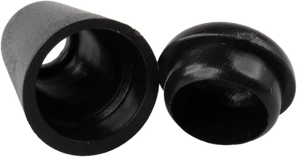 Paracord Planet Bell Stopper Cord End with Locking Lid – Secure Drawstrings, Bags, and Clothing (Black, 5 Pack)