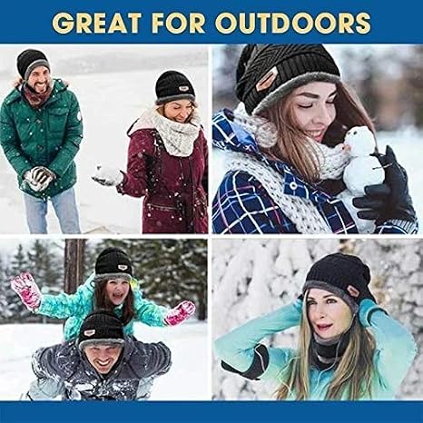 Warmyard Warm Beanie Cap with Scarf 