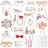 como decorar una despedida de soltera mixta Diseño único: Los accesorios para fotos usan tonos de oro rosa, y cada uno es único y lindo. Un gran entretenimiento para sus invitados ayudando a crear grandes recuerdos.