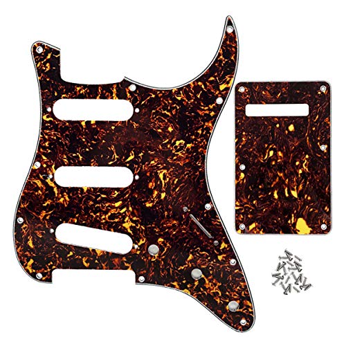 IKN Set of Scratch Plate 11 Trous Style SSS Pickguard et Tremolo Cavity Cover Back Plate with Screws for US/Mexican… - Les Beatles, Paul McCartney, John Lennon, RIngo Starr, George Harrison IKN Set of Scratch Plate 11 Trous Style SSS Pickguard et Tremolo Cavity Cover Back Plate with Screws for US/Mexican…