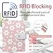 Passport Holder, Travel Wallet Cover with Pen Loop | Cute RFID Blocking Leather Case with Magnetic Closure for Travel Essentials-flower