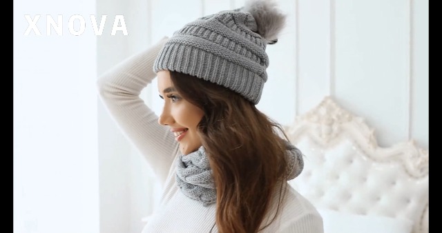 5-Piece Winter Hat And Gloves Set - Knitted Beanie, Scarf, Earmuffs, Touch Screen Gloves, Stockings For Women