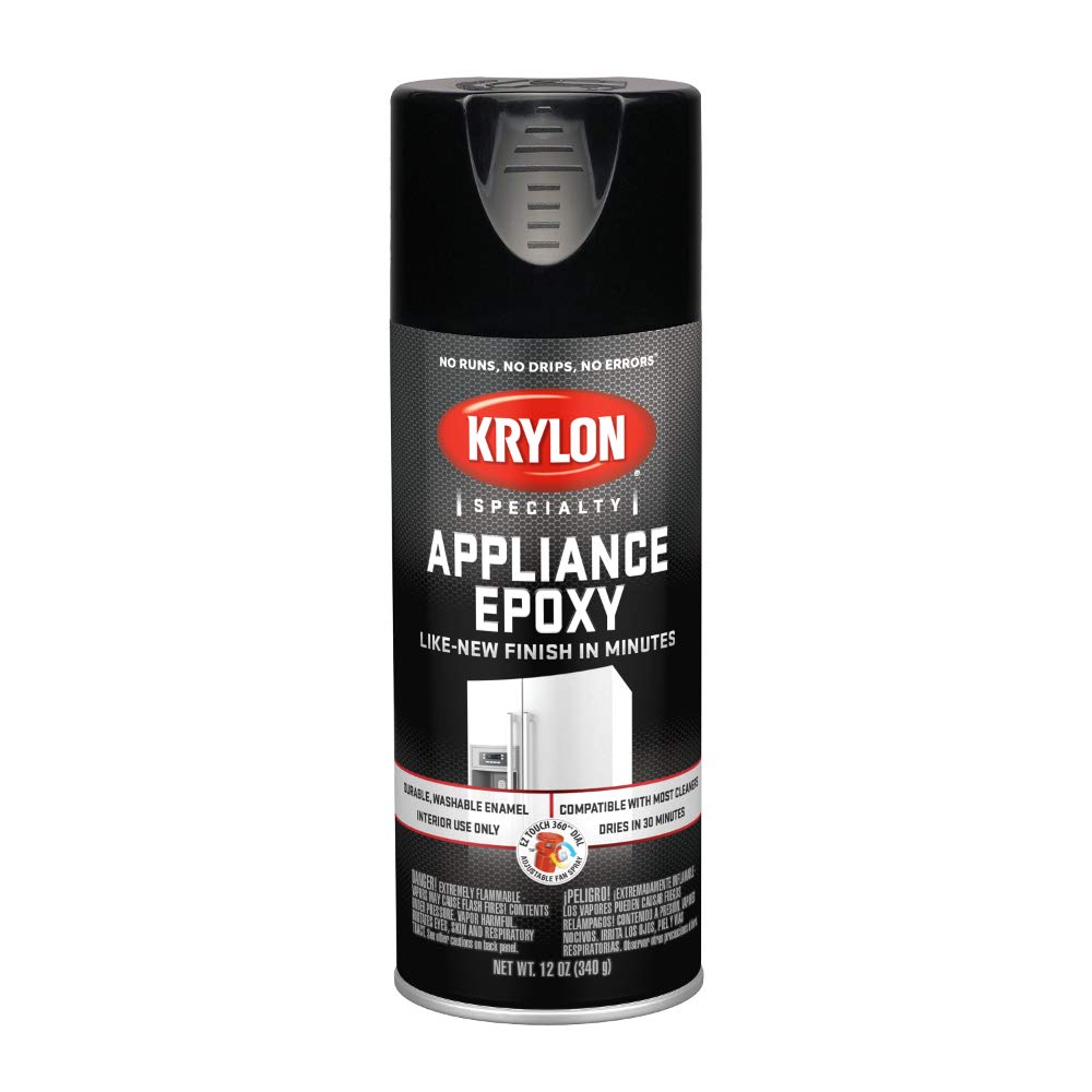 Krylon Appliance Epoxy, Black, 12 oz