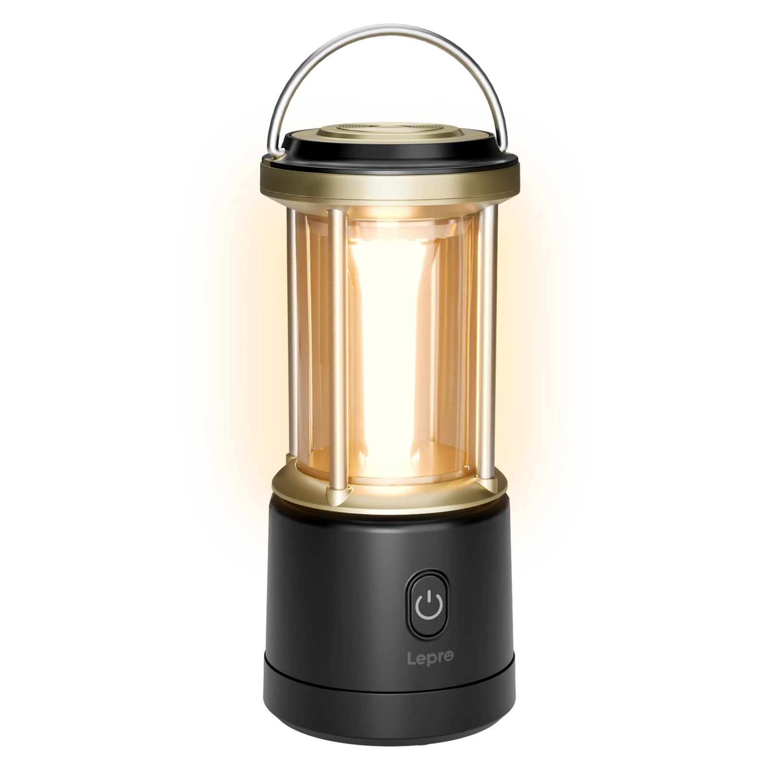 Lepro Black Camping Lantern, 1100 Lumen Camping Light Battery Powered, Dimmable 5 Modes, Warm White & Cool Light, Aa Battery Lantern For Power Cuts, Tents, Fishing, Emergency (Aa Batteries Not Included)