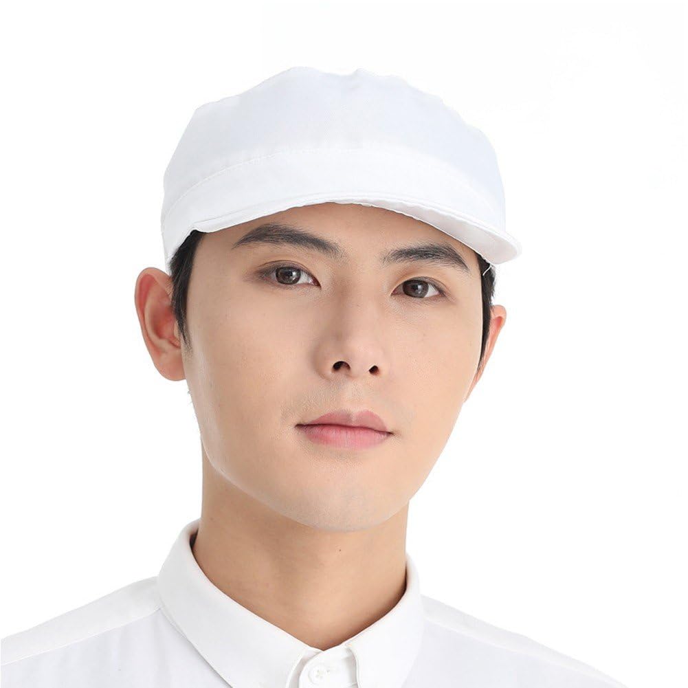 Cappello Lavoro Antipolvere con Visiera, Berretto di Sicurezza Traspirante per Chef