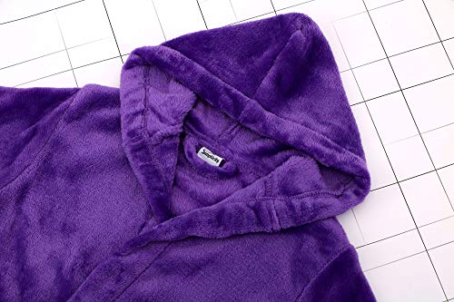 Simplicity Kids Boys Girls Bath Cover up with Belt & Pockets, Cute Hooded Design,12 Month-12 Years3