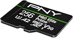 PNY 256GB PRO Elite Prime™ C10 U3 V30 A2 microSDXC Flash Memory Card – Ultra-Fast Speeds, Read 200MB/s, Write 150MB/s, 4K UHD, Full HD, UHS-I, for Smartphones, Drones, Action Cameras