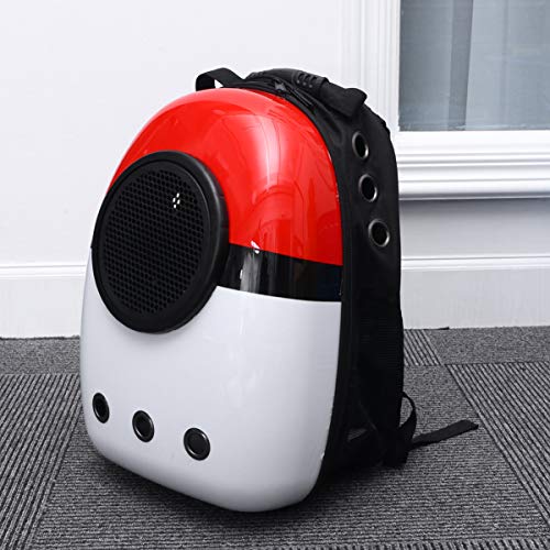 Mochila para transporte de animais de estimação Tehaux com cápsula espacial e 9 saídas de ar para ga